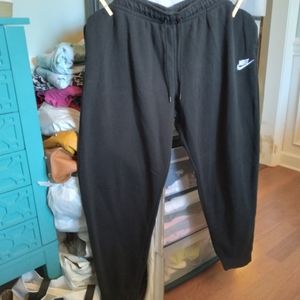 Nike XL black athletic sports jogging workouts gym pants drawstrings